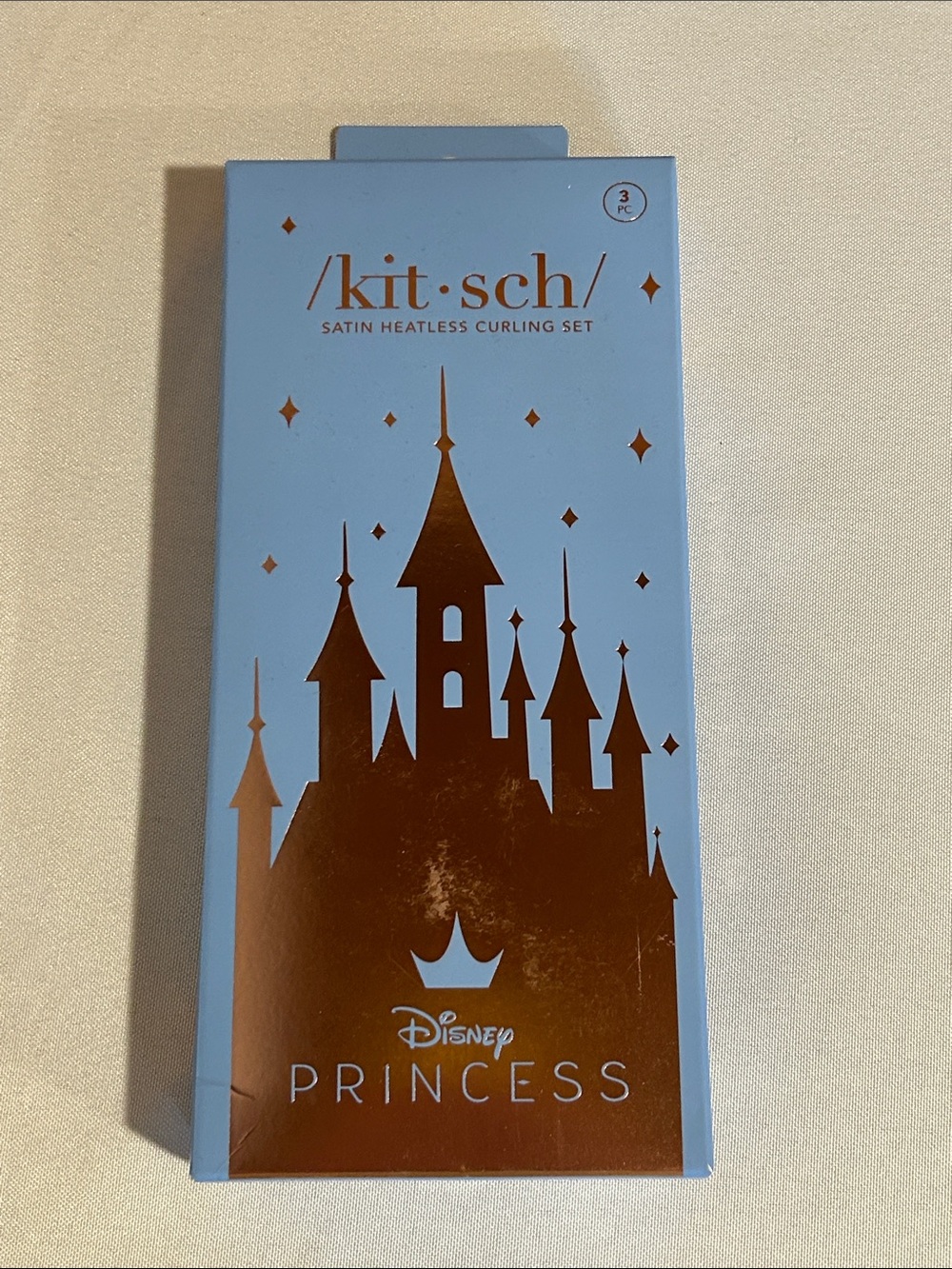 NEW Kitsch Disney Princess Satin Heatless Curling Set - Blue
